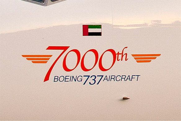 7000th Boeing 737 Logo