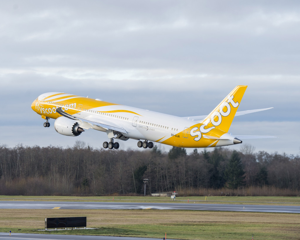 Scoot Boeing 787 Dreamliner Delivery