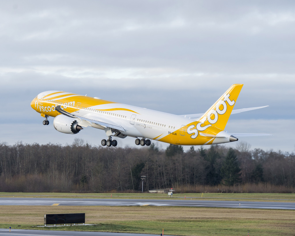 Scoot Boeing 787 Dreamliner Delivery