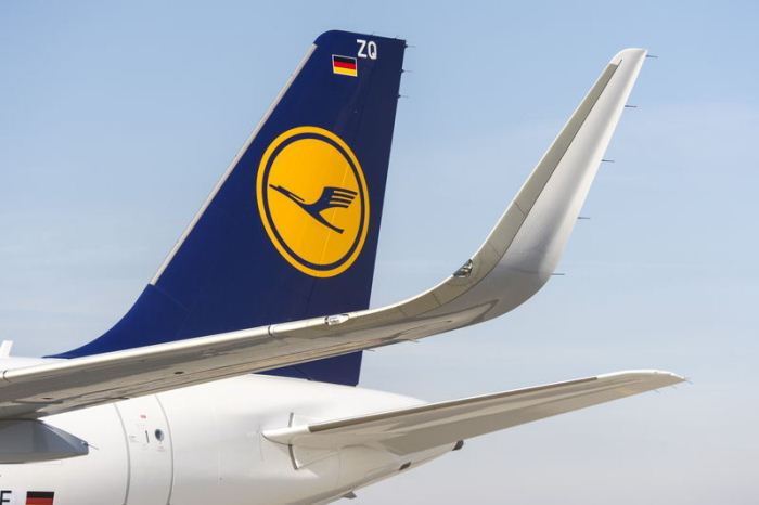 Sharklets on Lufthansa Airbus A320
