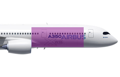 Airbus A350 XWB Fuselage Panel Section Airbus A350 XWB Fuselage Panel Section