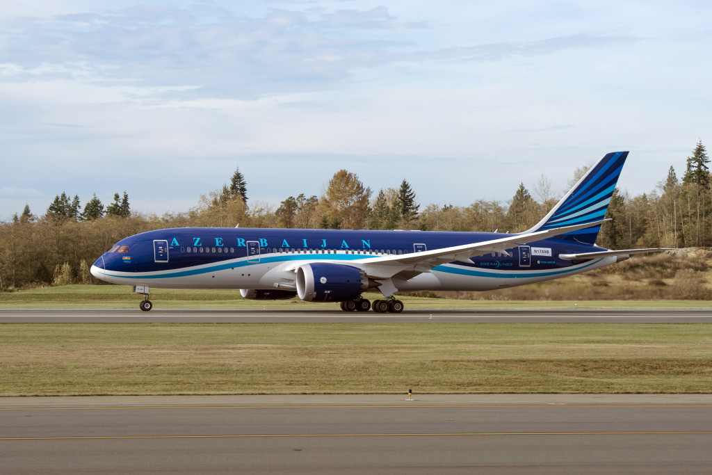 Azerbaijan Airlines AHY 787-9 #211 at Paine Field
