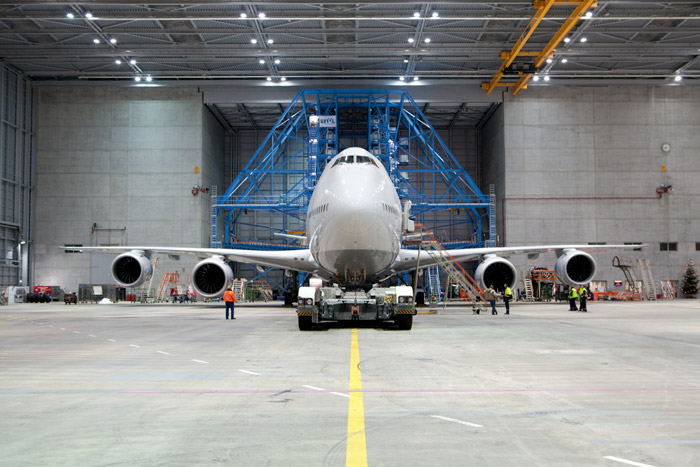 Boeing 747-8 at Lufthansa Technik