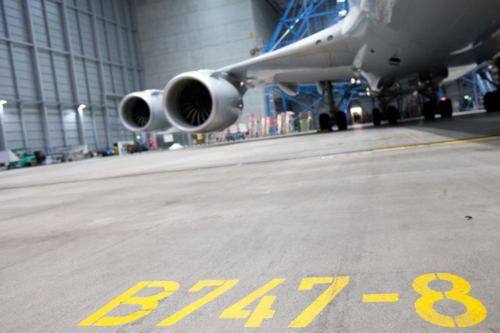 Boeing 747-8 at Lufthansa Technik