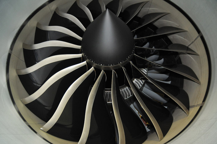 Boeing 747-8 Engine Fan at Lufthansa Technik Germany