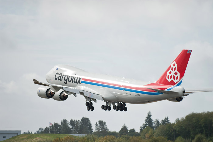 Cargolux Boeing 747-8F takeoff