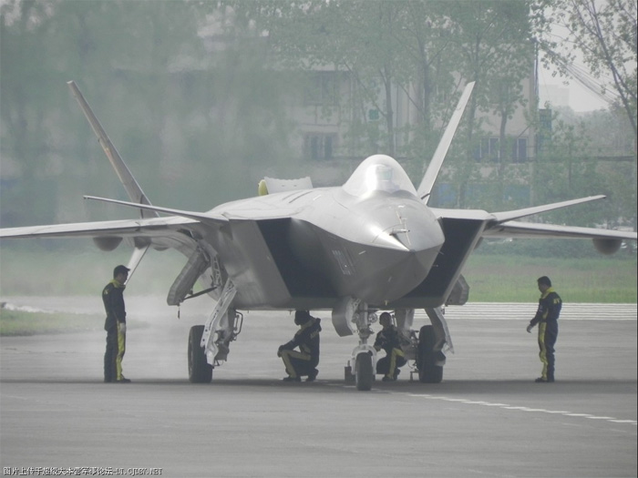 Chinese Chengdu J-20 Stealt Fighter During Test-Flight