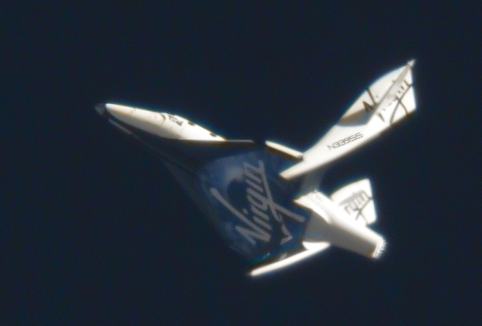 SpaceShipTwo (SS2) Feathered Re-Entry from Space