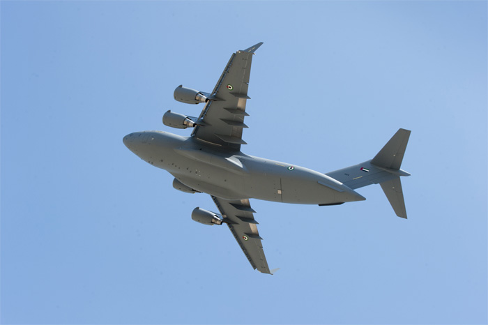 First United Arab Emirates Boeing C-17 takes off