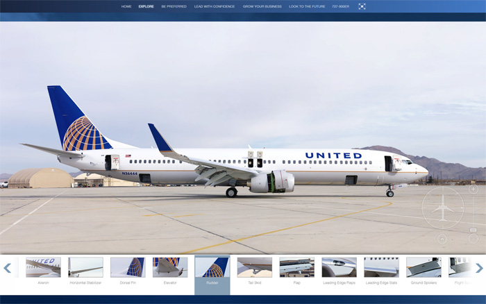 United Boeing 737 Gigapixel Interactive Image